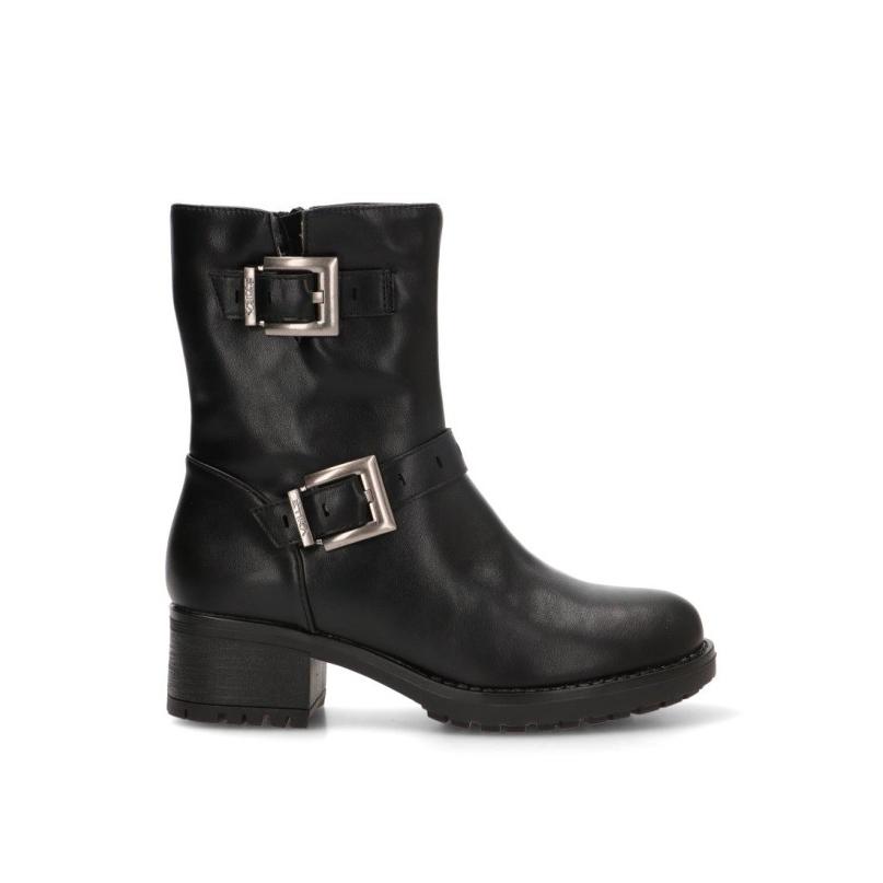 Botin Etika - Mujer - Tacón Medio - Modelo 11050 - Color Negro