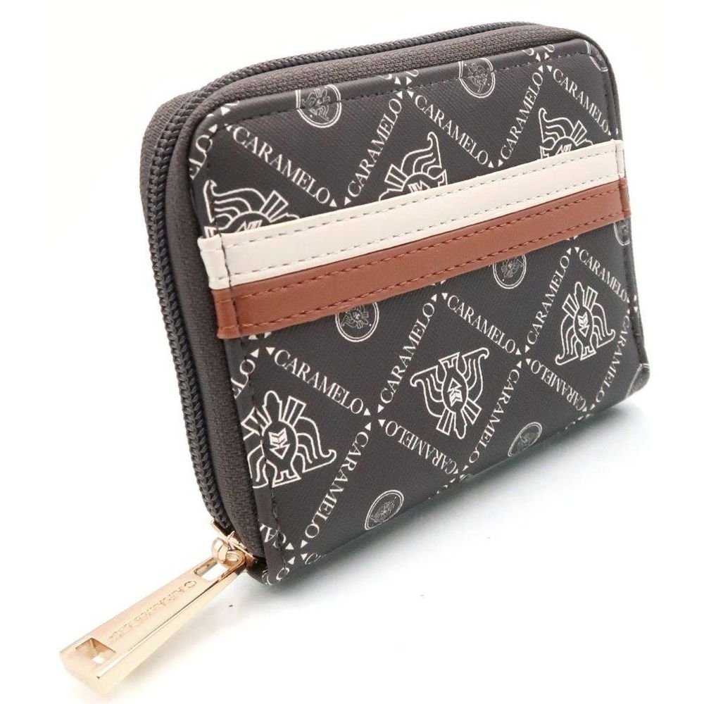 CARAMELO BILLETERA JACQUARD PEQUEÑA GRIS 11X9 5 CM JACQUARD