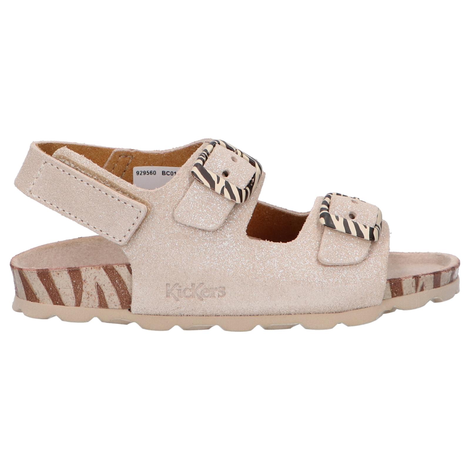 Women's and girls sandals kickers 929560 -30 sunyva 161 argent zebre