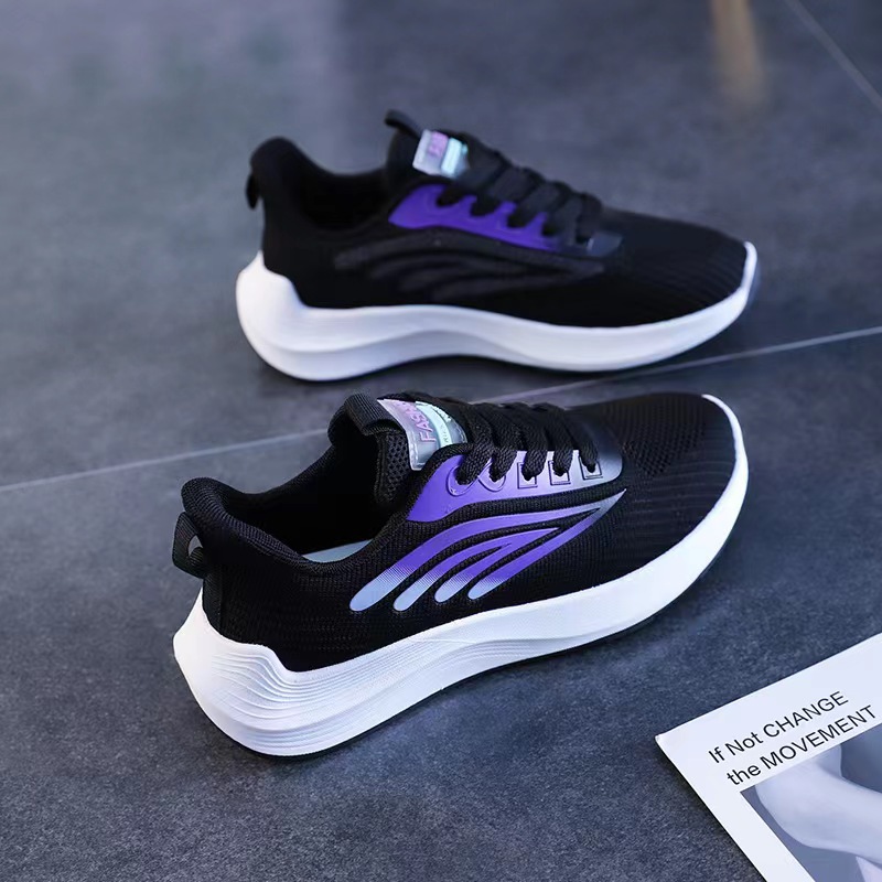 TK Zapatillas deportivas de primavera para mujer, zapatillas casuales cómodas y versátiles de alta calidad, zapatillas para correr para estudiantes con tejido volador.