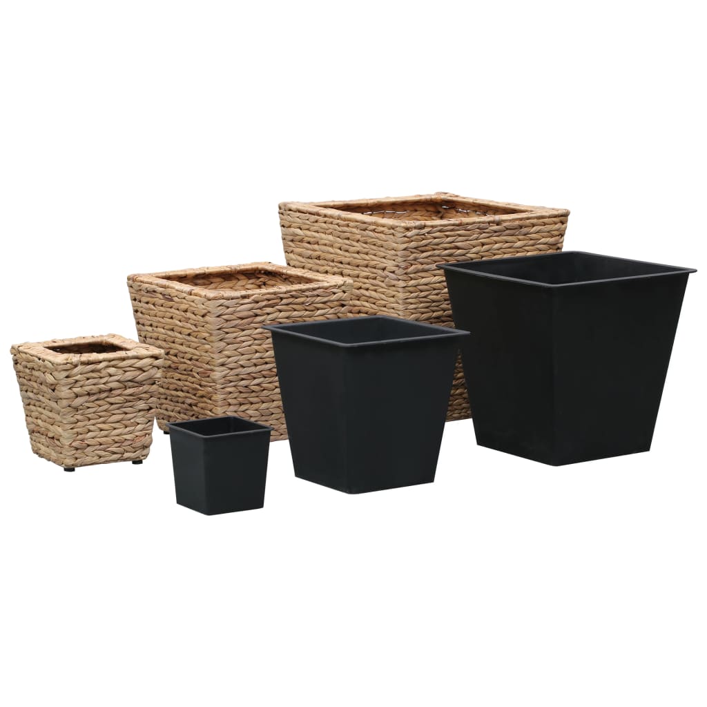 vidaXL Conjunto de arriates 3 piezas jacinto de agua Color Marrón claro,  Marrón,  Negro y mas