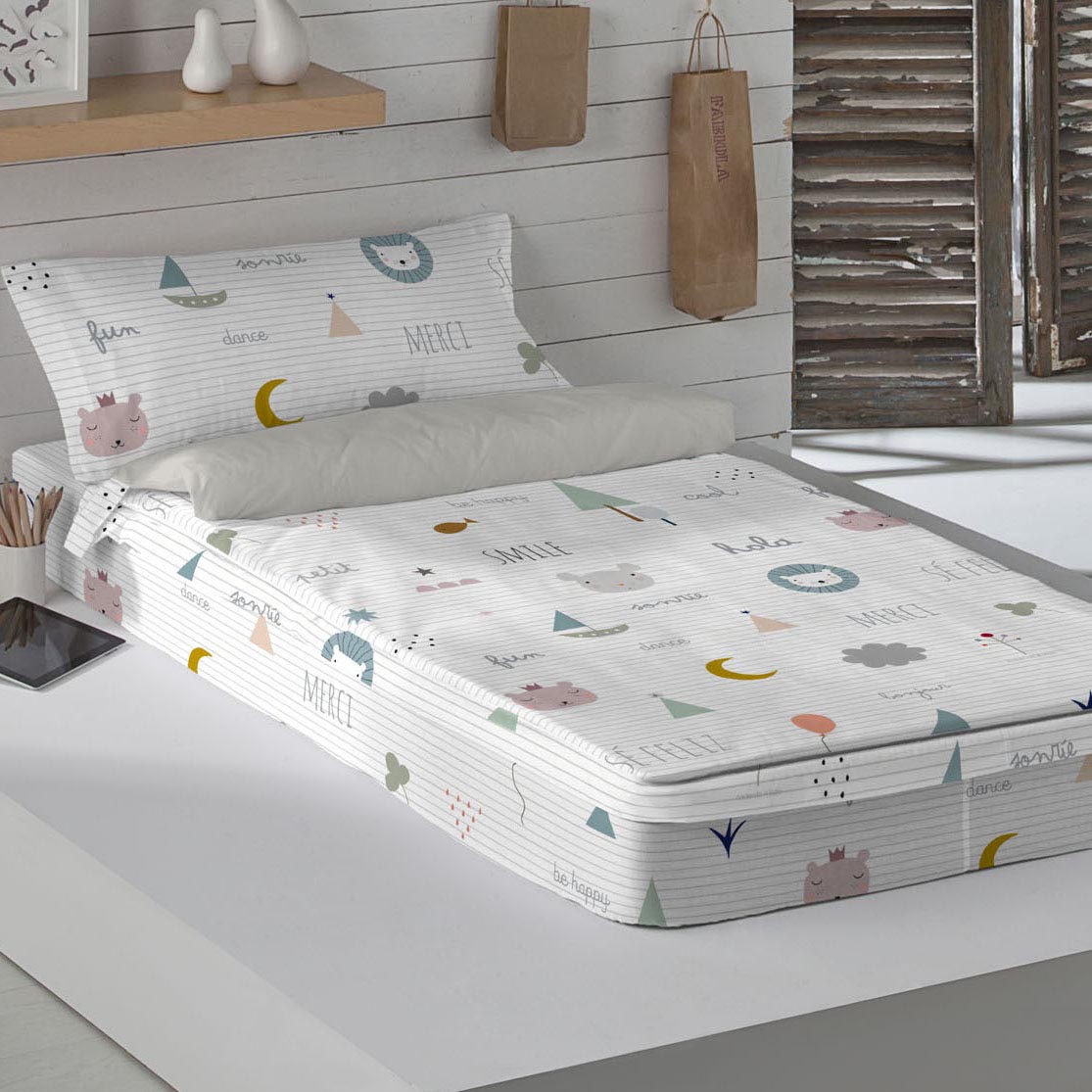 HACIENDO EL INDIO - Saco Nórdico Infantil Estampado 100% Algodón - Con o Sin Relleno - Cierre con Cremallera y Fuelle para Camas Nido y Literas - 17 Modelos Disponibles - Cama 90 - Fabricado en España
