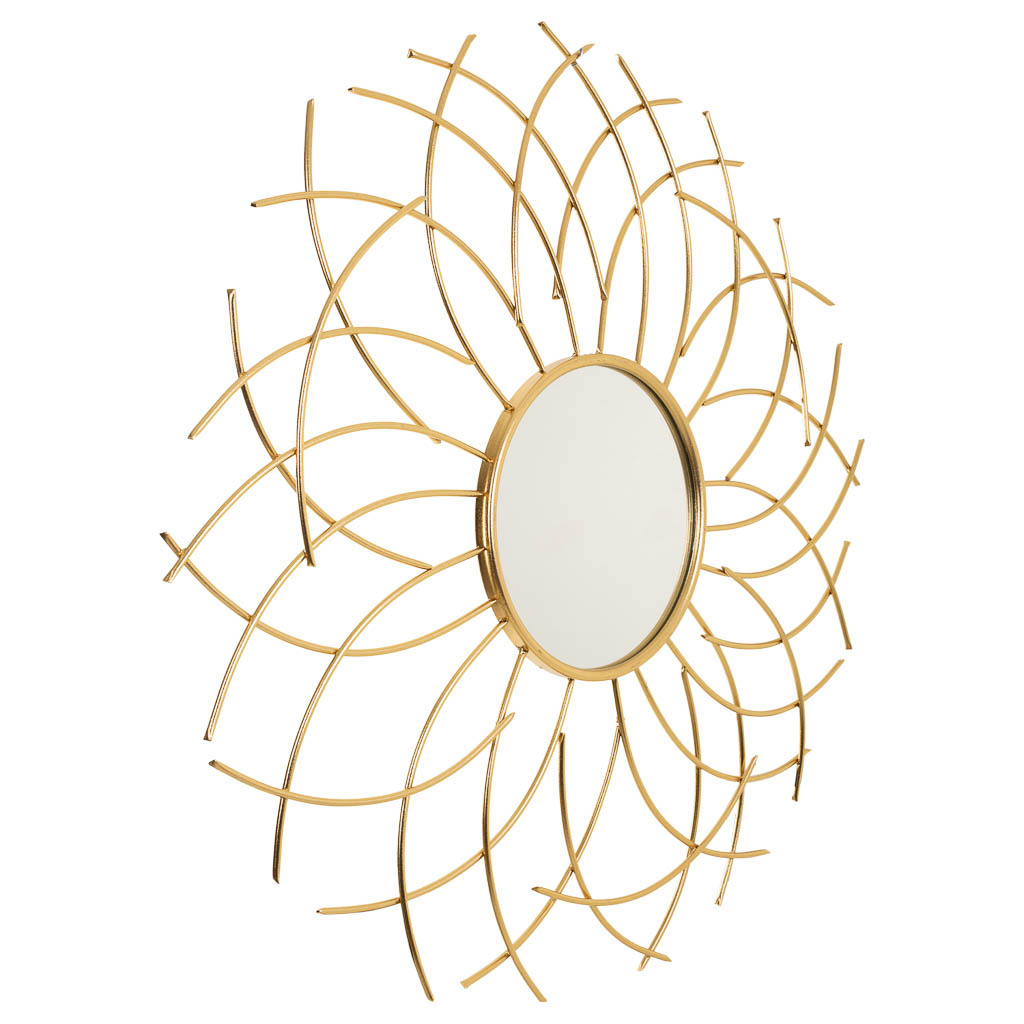Wonderlust Deco - Espejo de metal dorado 89x3,5x89 Dorado 89x3,5x89h cm