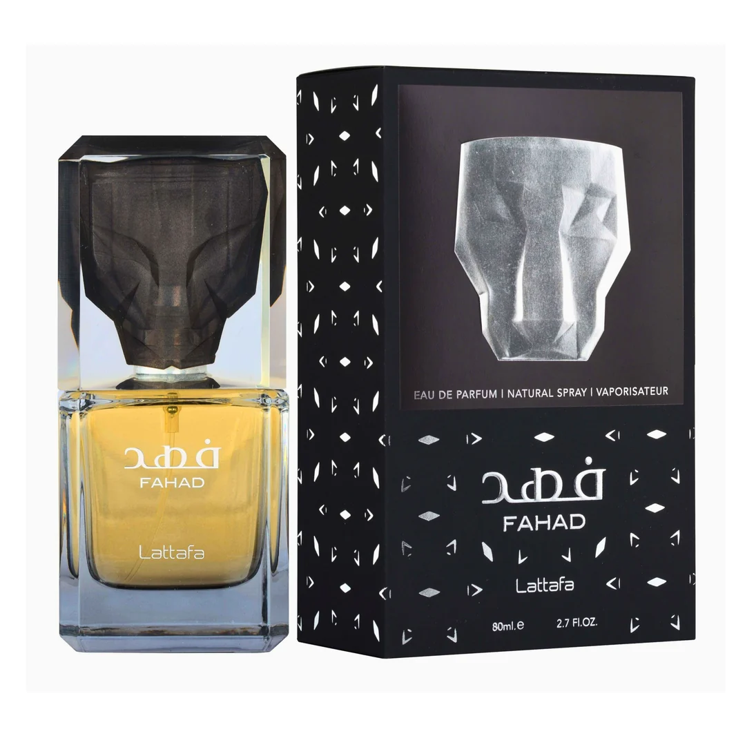 Lattafa - Fahad EDP de 80 ml para hombre, Oriental Fougère con notas de mandarina, flor de azahar y pachulí