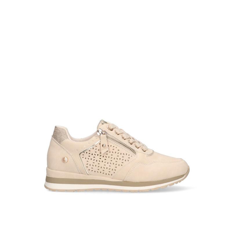 Zapatillas Casual Xti - Mujer - Suela Plana - Modelo 142234 - Color Beige