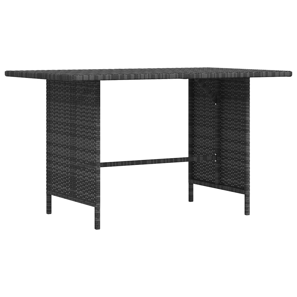vidaXL Mesa de comedor para jardín ratán sintético gris 110x70x65 cm
