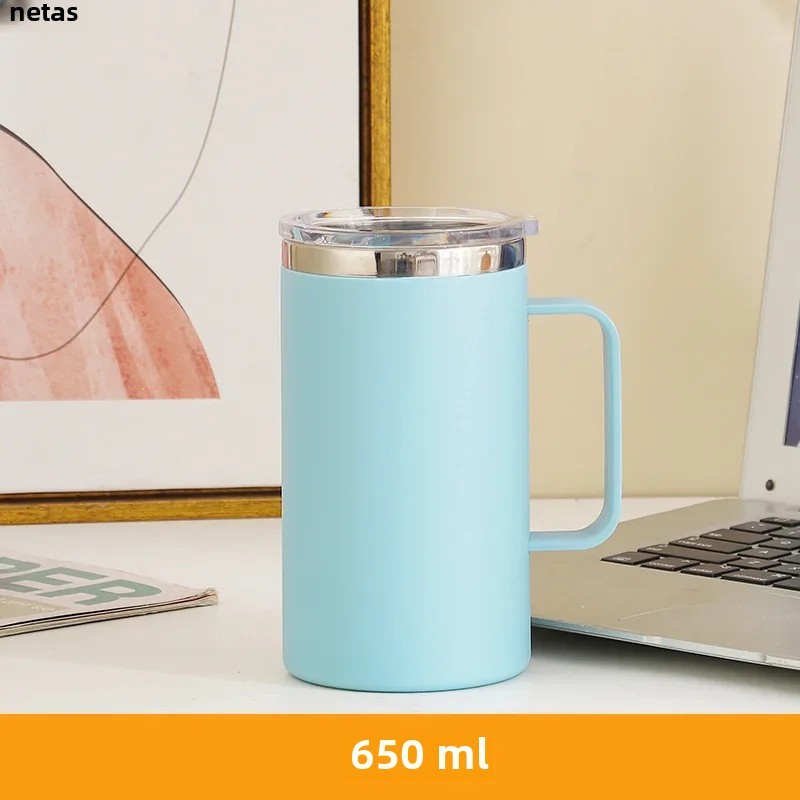CA De Café De Acero Inoxidable 304 650ml Con Manija Y Tapa Botella De Agua Independiente Doble Capa in Antideslizante Ecológica