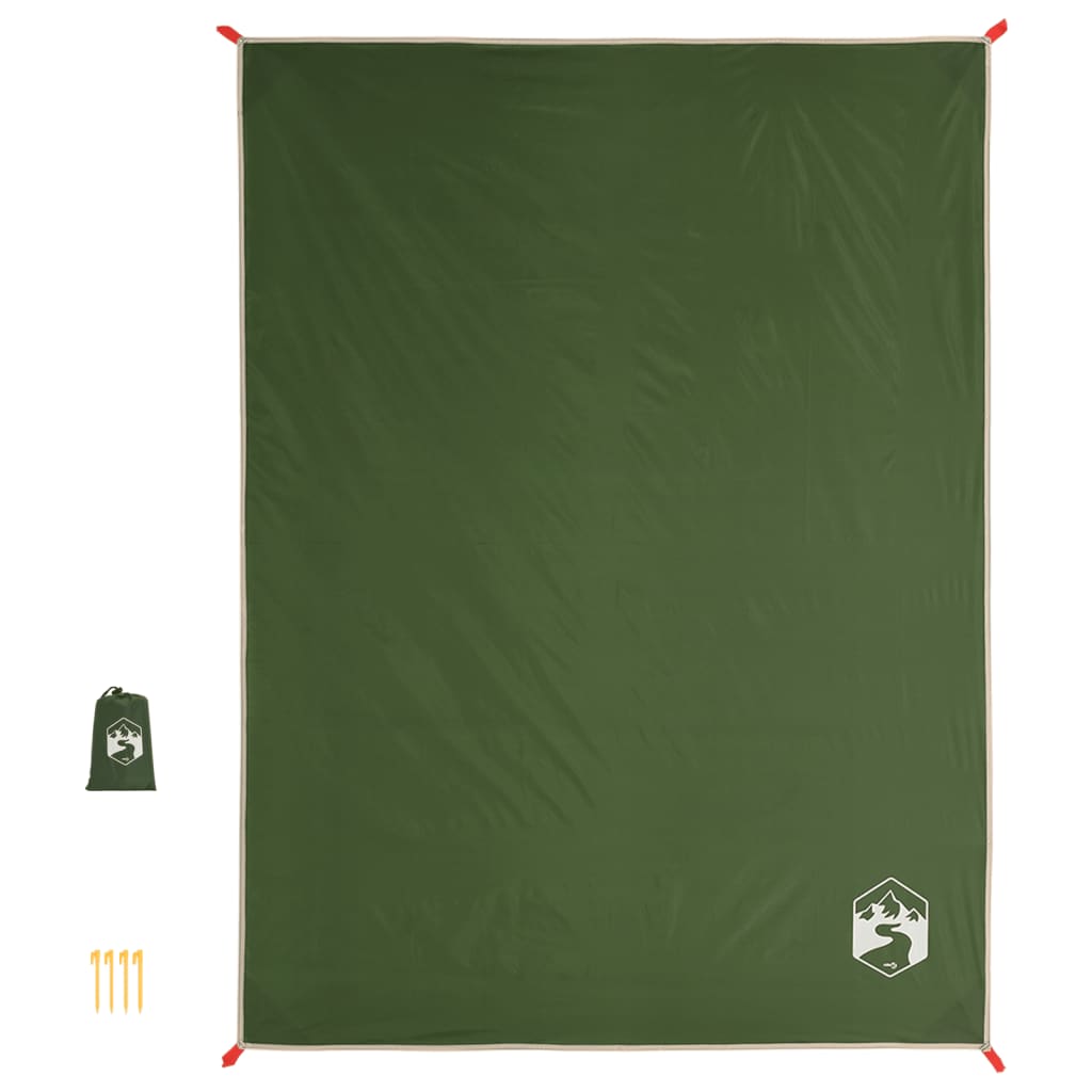 vidaXL Manta de picnic con piquetas 205x155 cm manta de camping Color Azul, Gris, Verde y mas