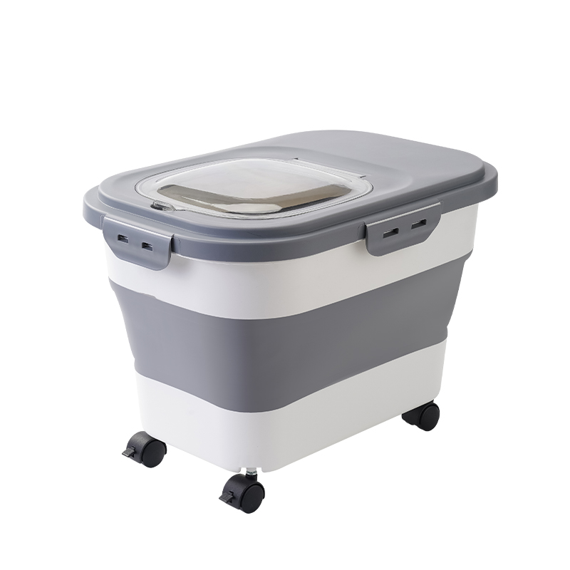 Contenedor De Almacenamiento Para Alimentos Para Perros Y Gatos Colapsable 13/33LB Caja De Alimentos Para Gatos Con Tapa Airtight Para Cocina Granos Y Arroz