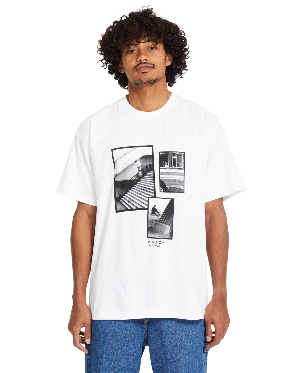 Camiseta de manga corta Volcom Pfanngles - White