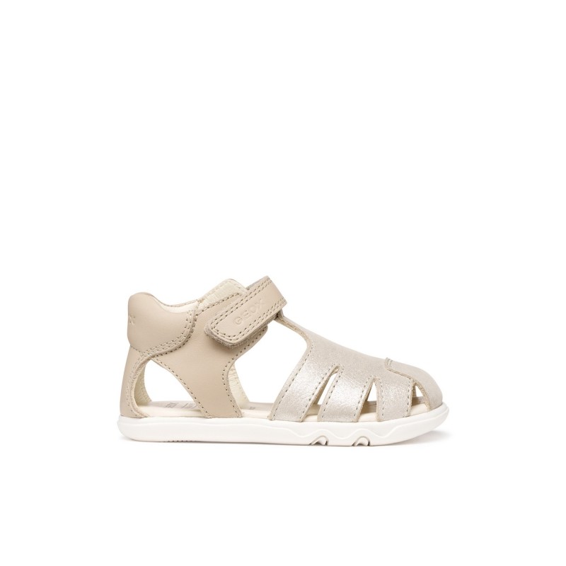Zapatos primeros pasos bebé niña GEOX B656QA C5000 SANDALIA VELCRO BEIG 37697 26V