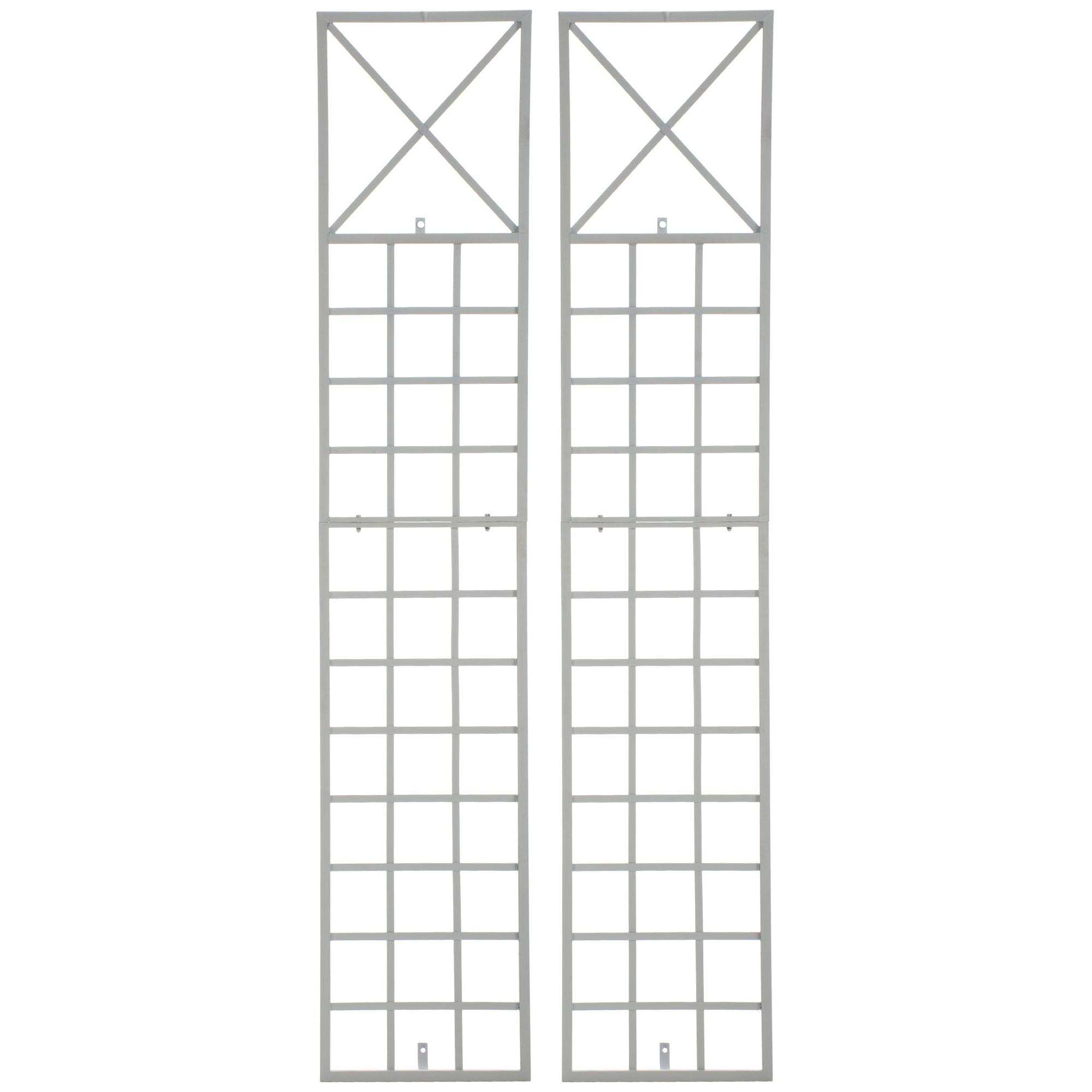 Set de 2 Rejas Trigo para plantas trepadoras Blanco
