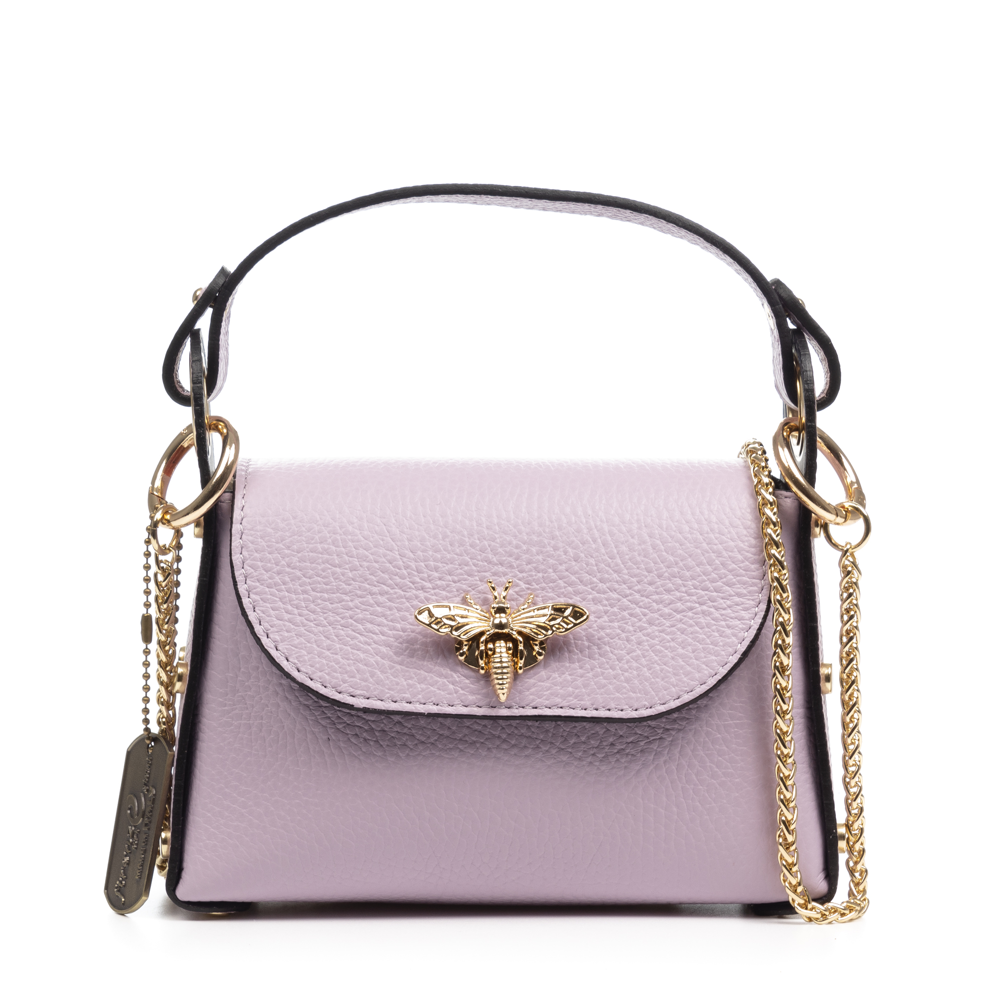 FIRENZE ARTEGIANI Aquileia bolso de mano mujer. Piel auténtica acabado Dollaro. Fabricado en Italia 19x7x13 Cm.