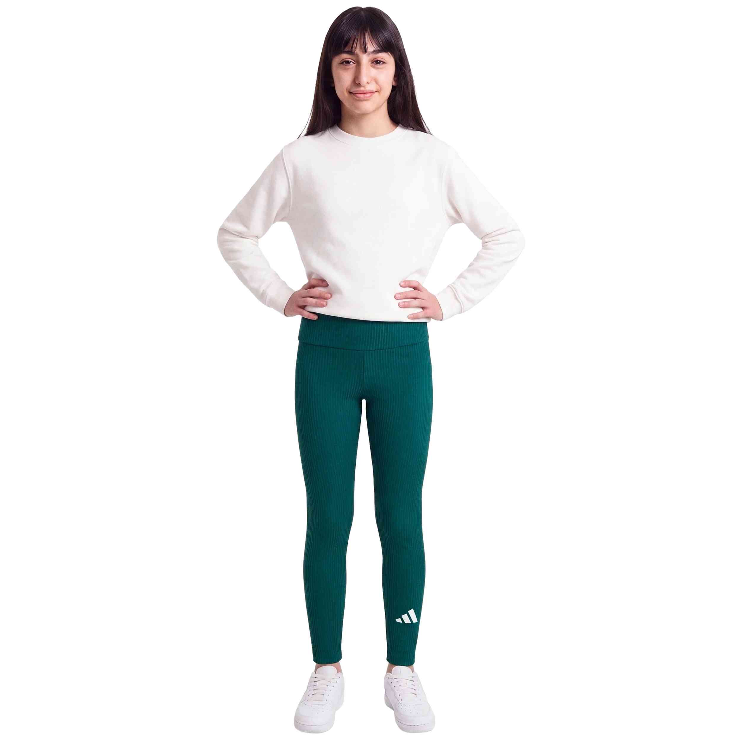 Leggings Adidas modelo Sport Seasonals Collegiate Typography para Niñas en color Verde