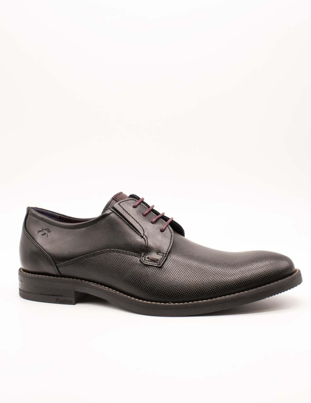 Zapato Fluchos F1631 Piel Memory Negro de Hombre