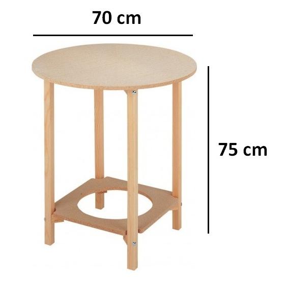 Aranaz - Mesa Camilla Redonda Haya varias medidas Suinplas Decoraciones