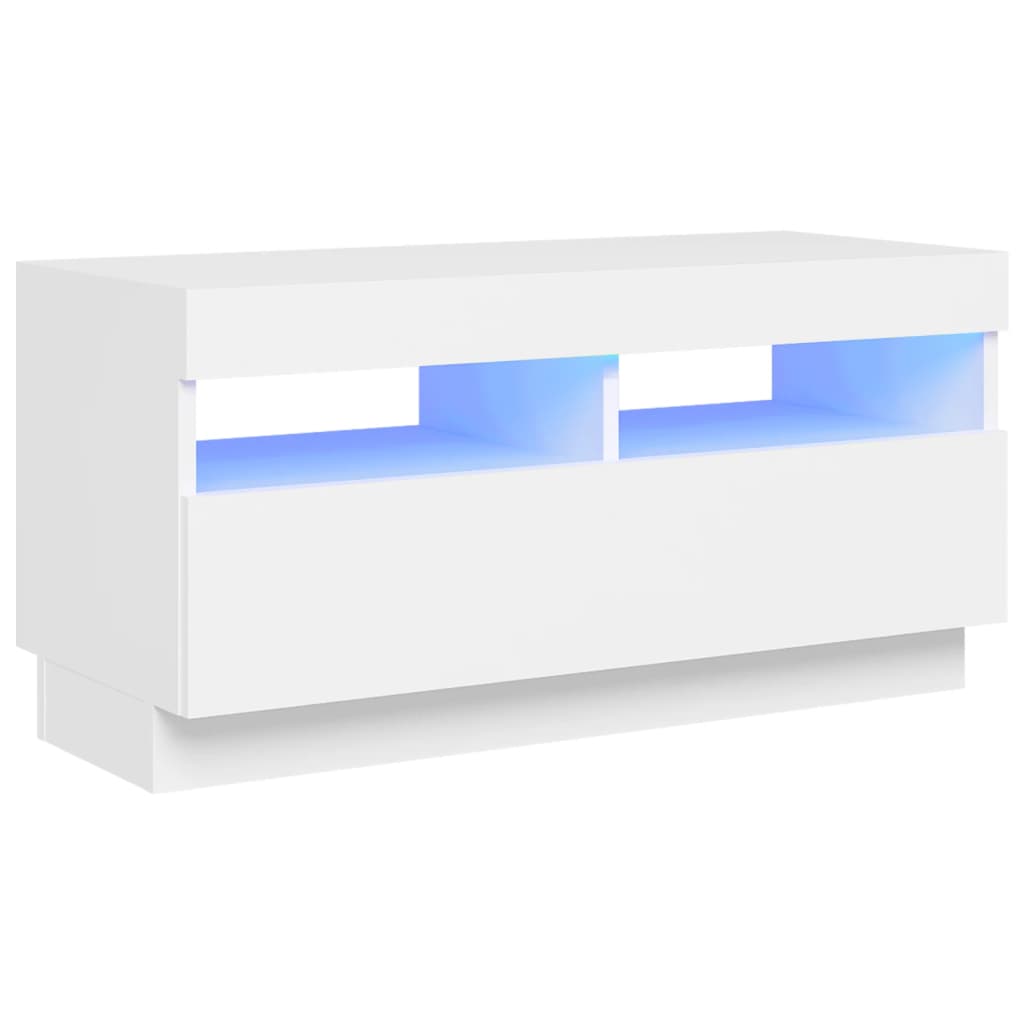 vidaXL Mueble de TV con luces LED 80x35x40 cm, Mueble de Salon, Mueble TV, Mueble TV salon, Mesa de TV, Mueble tele