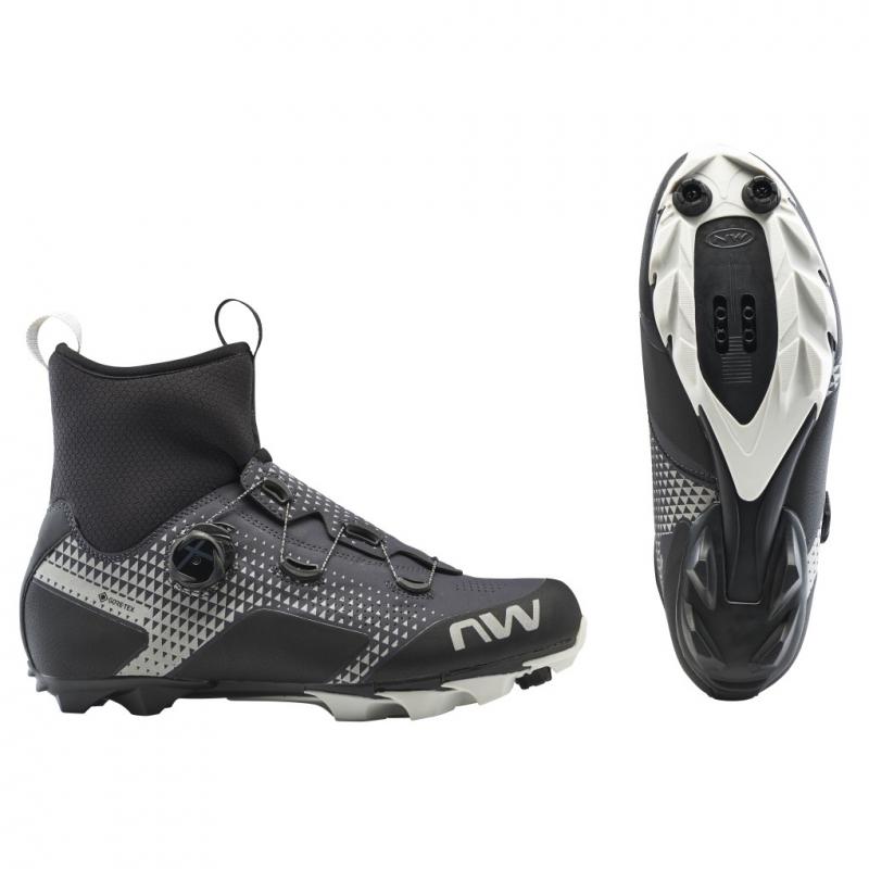 NORTHWAVE | Zapatillas Celsius XC GTX -negro Gris Reflectante - Una zapatilla de MTB para XC y XCM diseñada para sesiones de invierno en climas templados