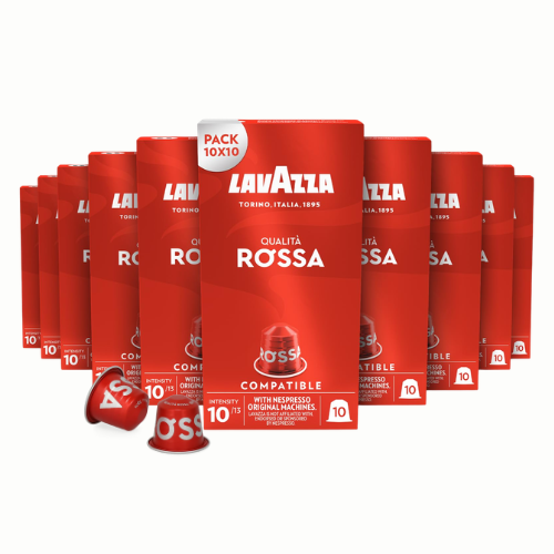 Pack Café Lavazza Rossa Capsulas Compatibles Nespresso 100 Uds