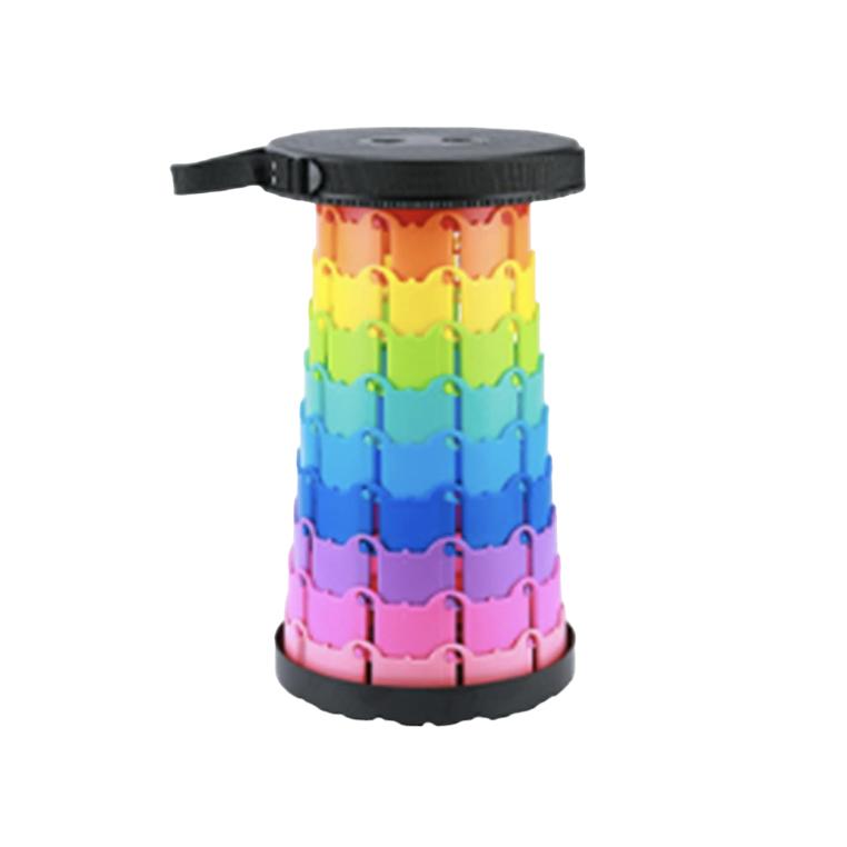 Taburete Plegable Portátil, Taburete Telescópico Ligero y Duradero para Actividades al Aire Libre como Viajes, Pesca, Senderismo y Camping (Multicolor)