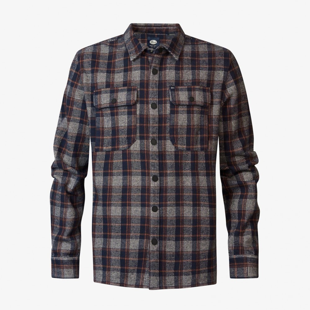Camisa M-3040-SIL405, Marca Petrol Industries, Color Azul Oscuro, Variedad de talla, Para Hombre