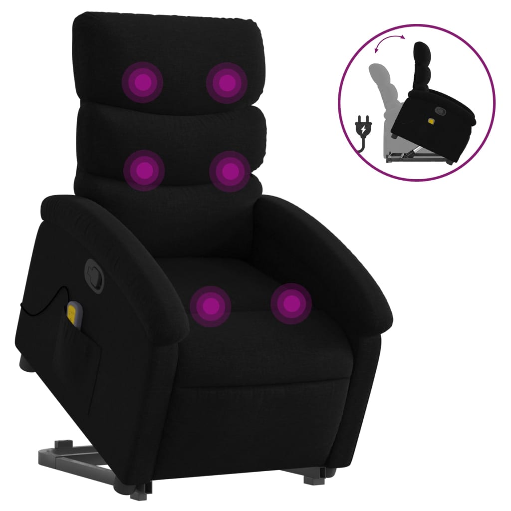 Vidaxl Silla de Masaje Reclinable de Pie de Tela Gris Claro