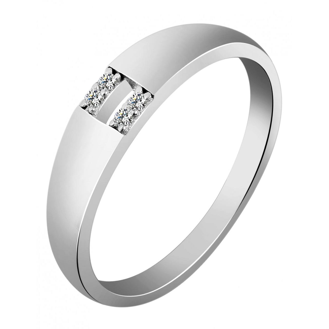 Anillo “Jorunn” em Prata de Lei 925 com Zircônias Banhado a Ródio – Tam.50 – 0041