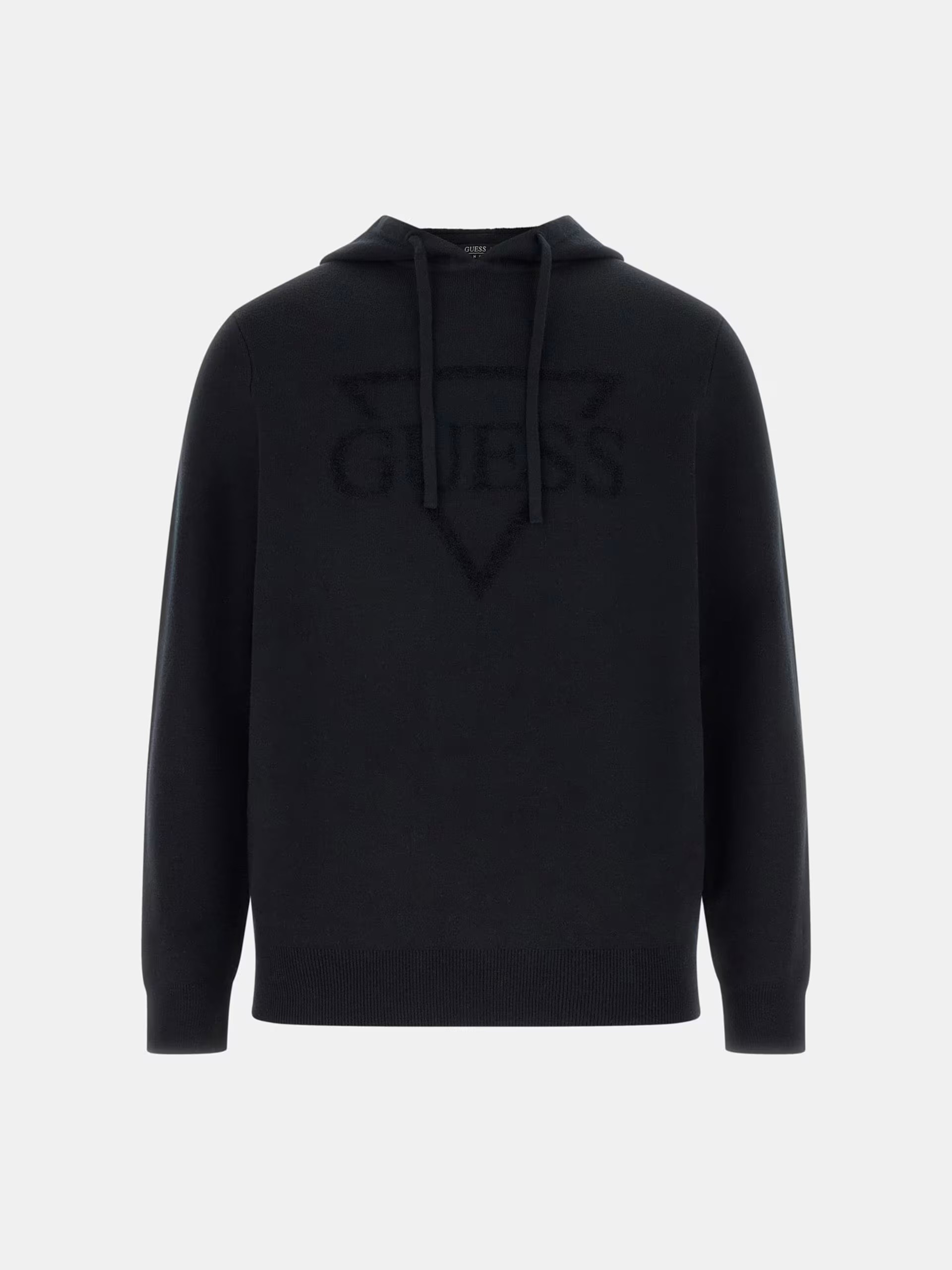 SUDADERA GUESS CAPUCHA JOBY HOODIE FRENCH TERRY SWTR NEGRO