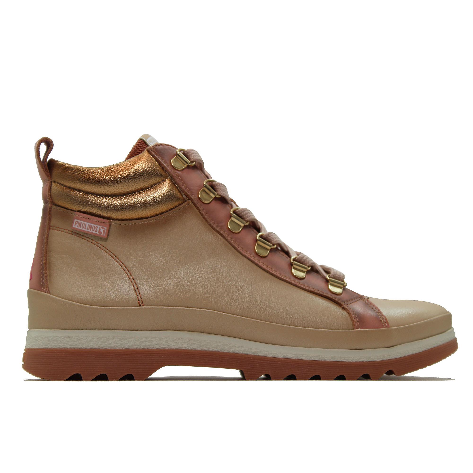 Pikolinos W3W-8564CPC1 Botas casual de piel, con cordones, hecho en España, zapato abotinado,suela de goma, para señora