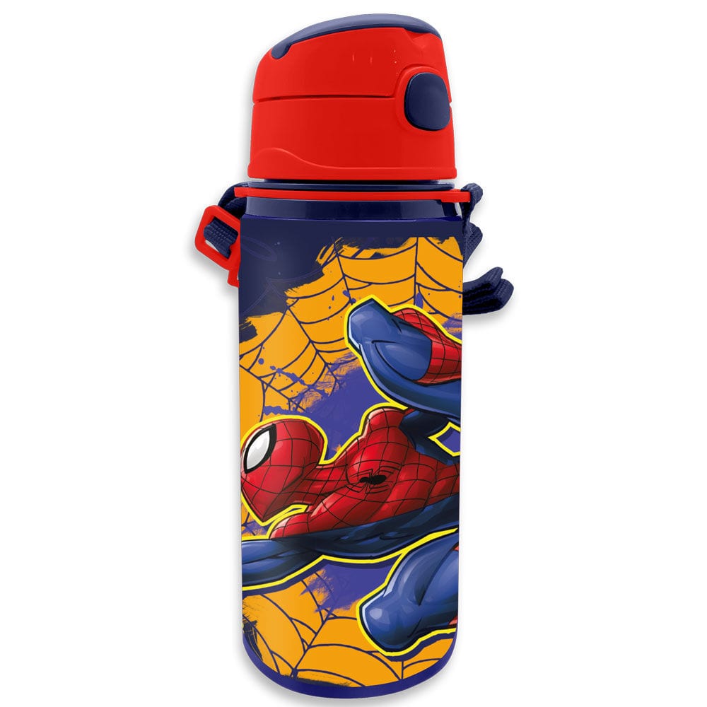 Sets de Cantimploras y Sandwicheras Spidey y Sus Sorprendentes Amigos Marvel, Aluminio y PVC, Tapón Antigoteo, Cierre Seguro, Ligeros y Resistentes, para Merienda y Colegio