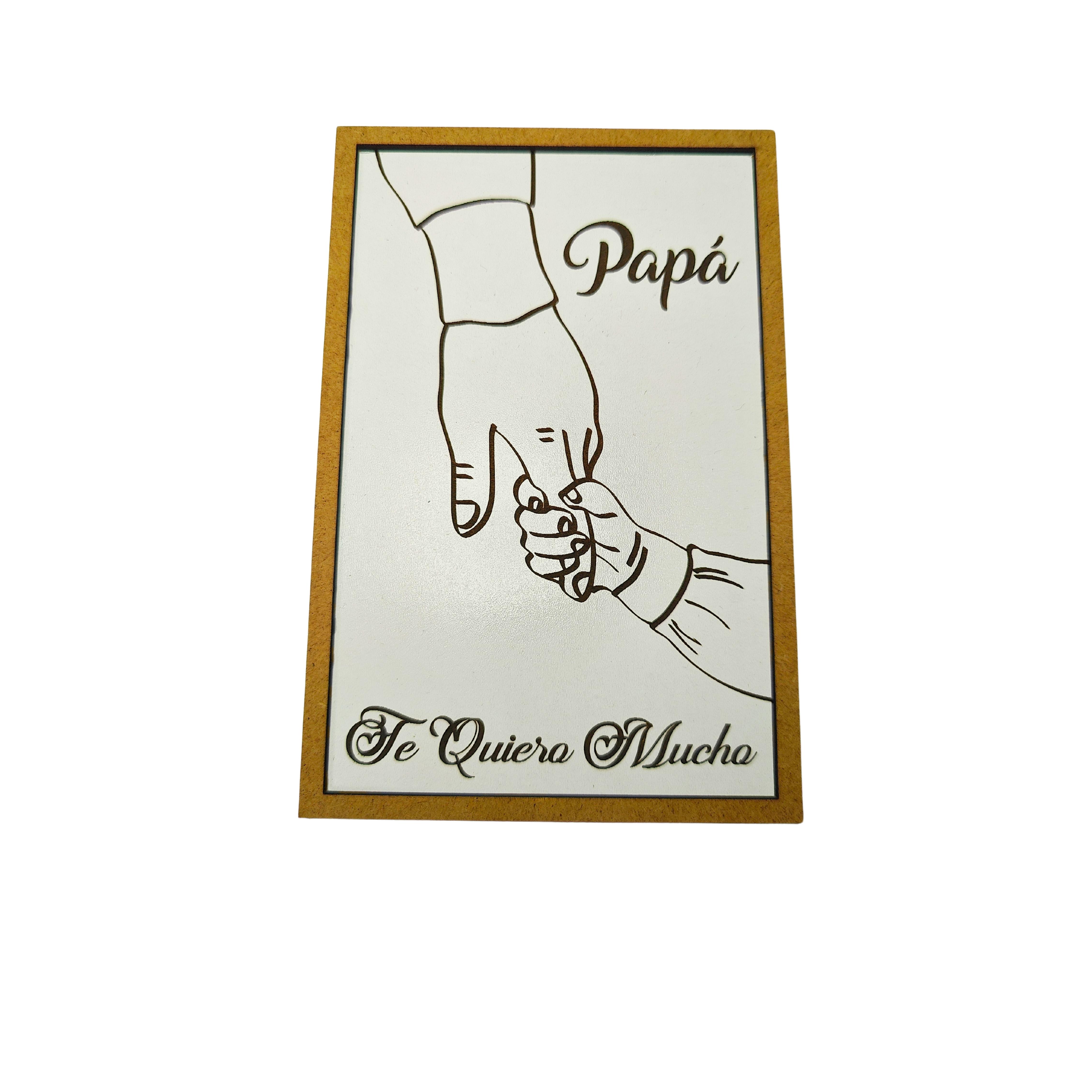 Burningwood Cuadro Papá Grabado de Madera Regalo Dia del Padre