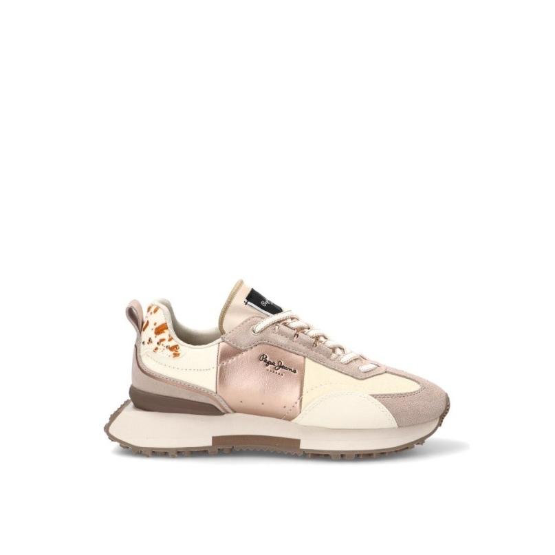 Zapatillas Casual Pepe Jeans - Mujer - Suela Plana - Modelo Pls600037 - Color Beige