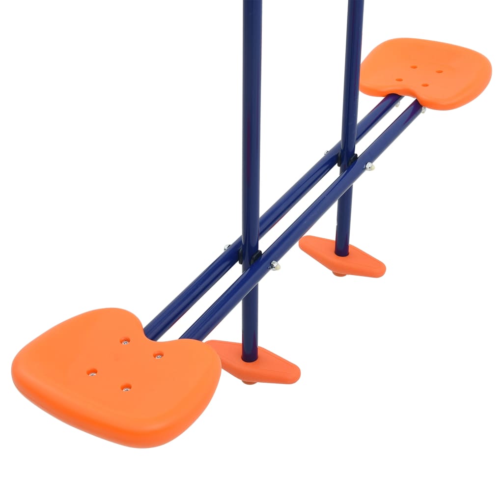 vidaXL Juego de columpios con aros de gimnasia y 4 asientos acero