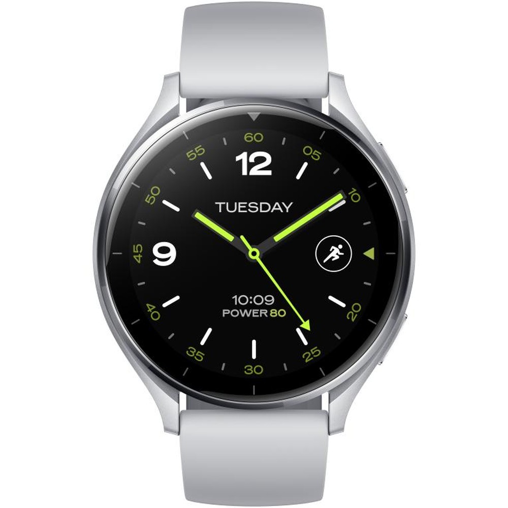 Xiaomi - Reloj inteligente Xiaomi Watch 2 con pantalla AMOLED circular de 1,43 pulgadas (466 x 466 píxeles), resistente y ergonómico para deporte, correa TPU plateada