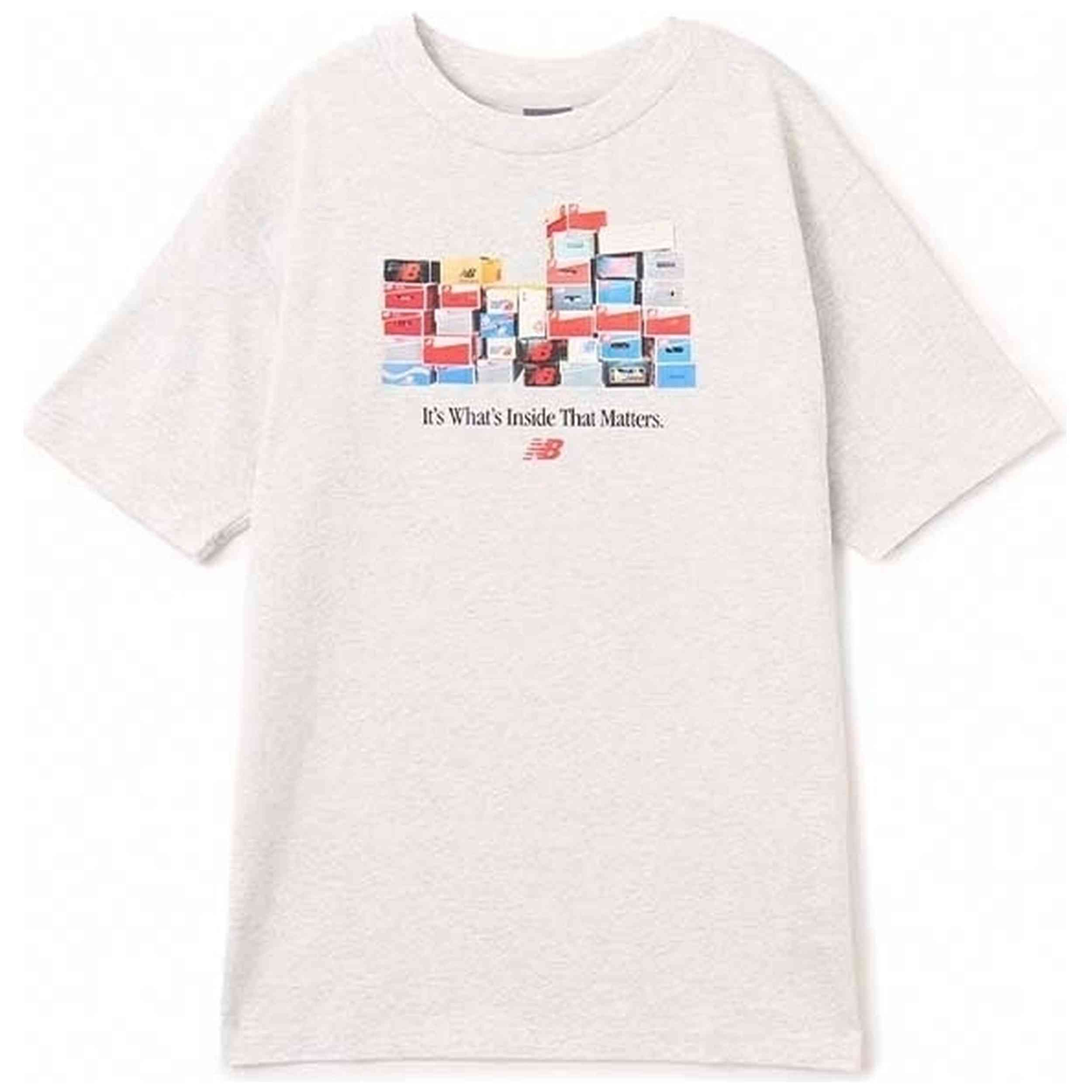 Camiseta De Manga Corta New Balance modelo MT61H0DX-AHH para hombre y mujer en color Gris