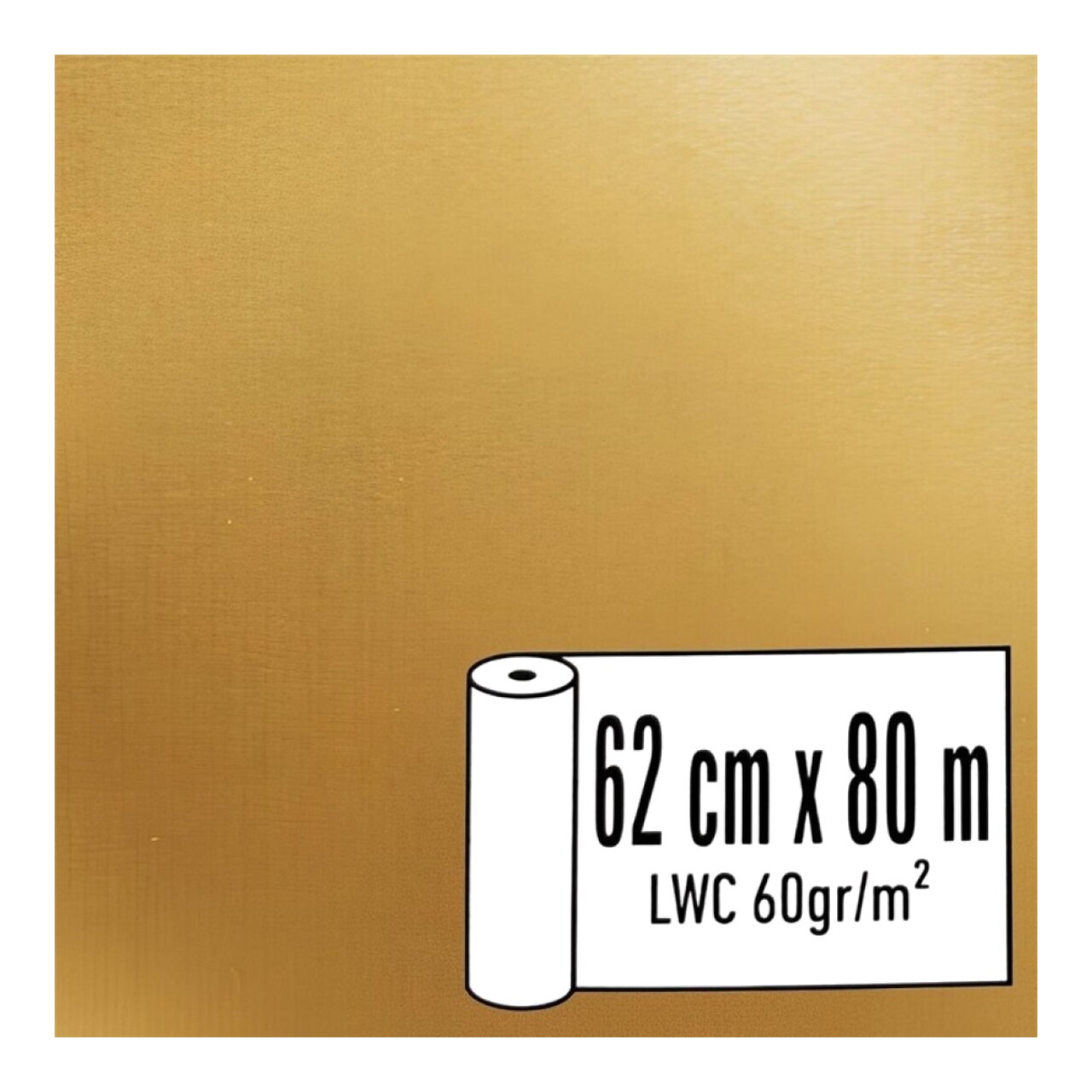Bobina De Papel Dorado Para Regalo 62 Cm 523601