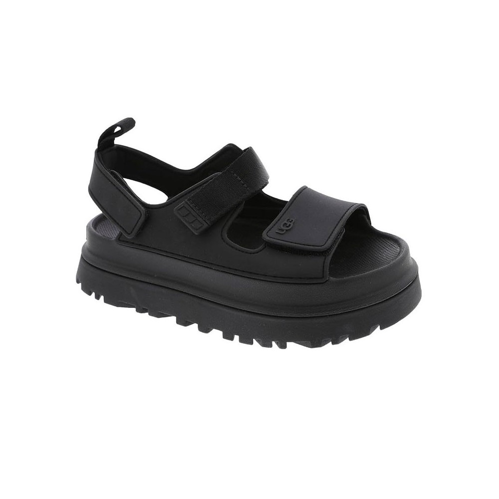 UGG - Sandalias planas mujer 1152685 W Goldenglow con plataforma de 5 cm, cierre adherente ajustable y diseño versátil negro