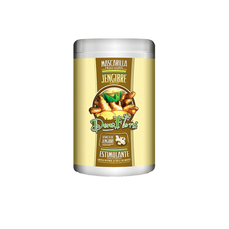 CasaSofia- Pack Promocional Dona Flora CHAMPÚ ESTIMULANTE DE JENGIBRE 1000ml, Mascarilla 1000ml. Acción estimulante que ayuda en el crecimiento de la fibra capilar.