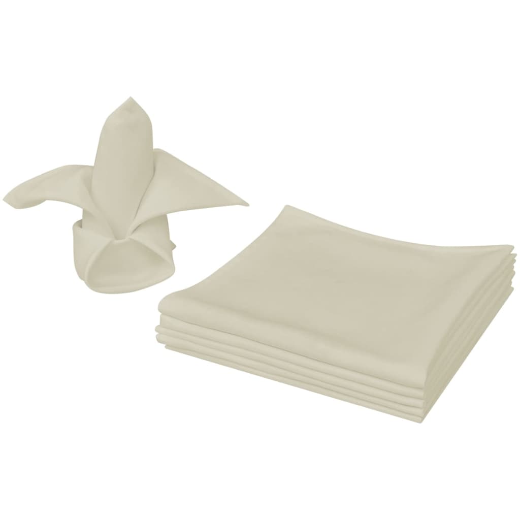 vidaXL 100x Servilletas de Tela Cuadradass 50x50 cm Lavables Lavadora Color Blanco, Crema, y mas