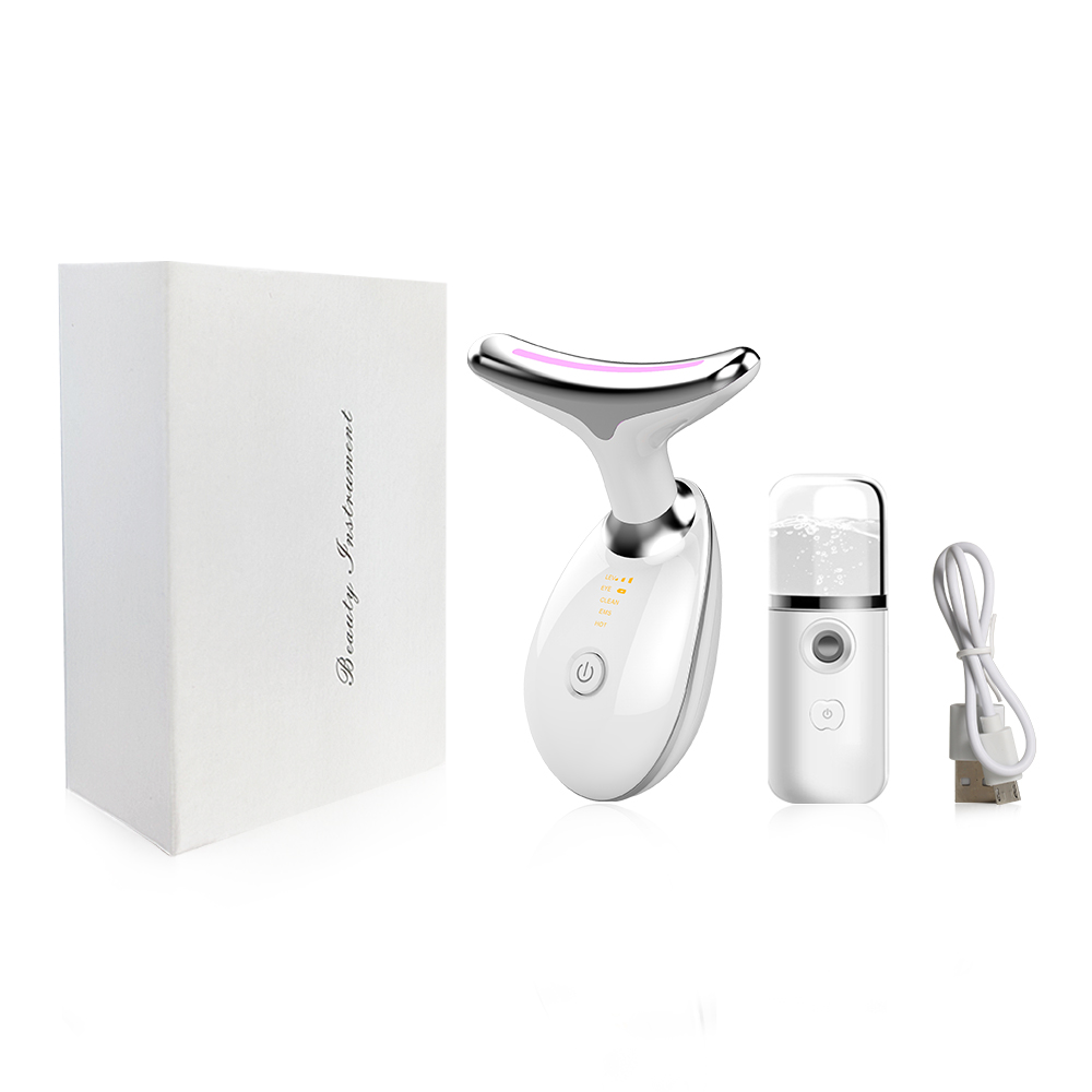 TK Masajeador Facial EMS Microcorriente Dispositivo de Levantamiento de Belleza para Estirar la Piel del Rostro y Cuello Elimina la Papada Doble Herramientas de Cuidado de la Piel Facial