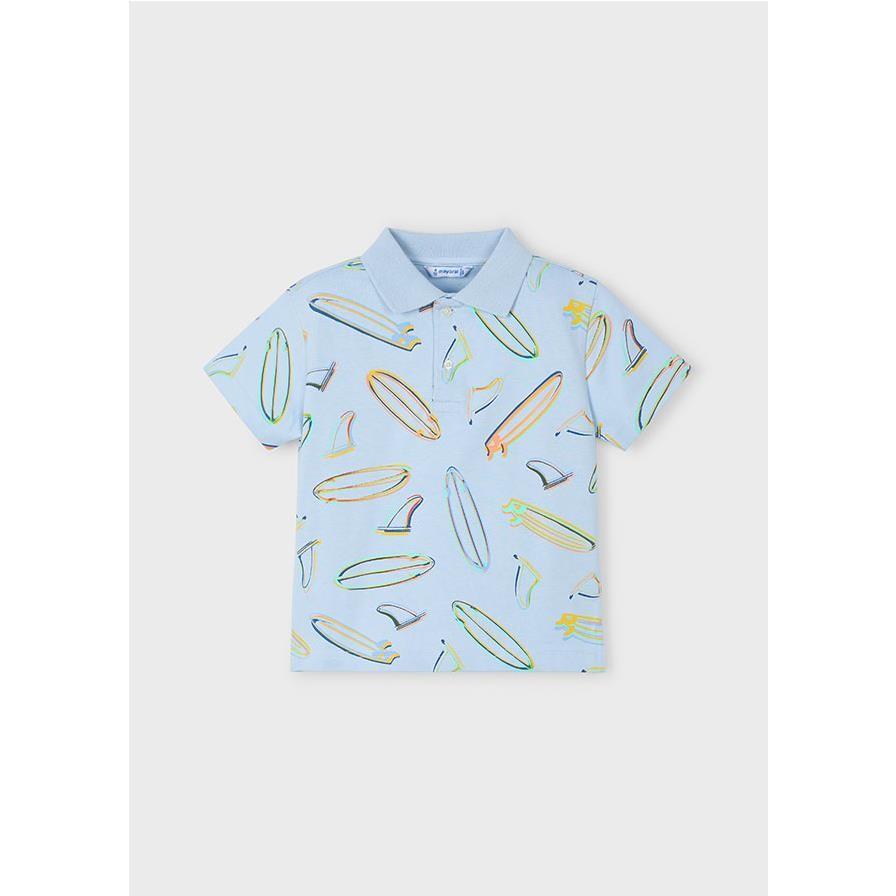 Mayoral - Polo estampado para niño, camiseta de manga corta con diseño divertido y cómodo ajuste, ideal para uso diario en verano