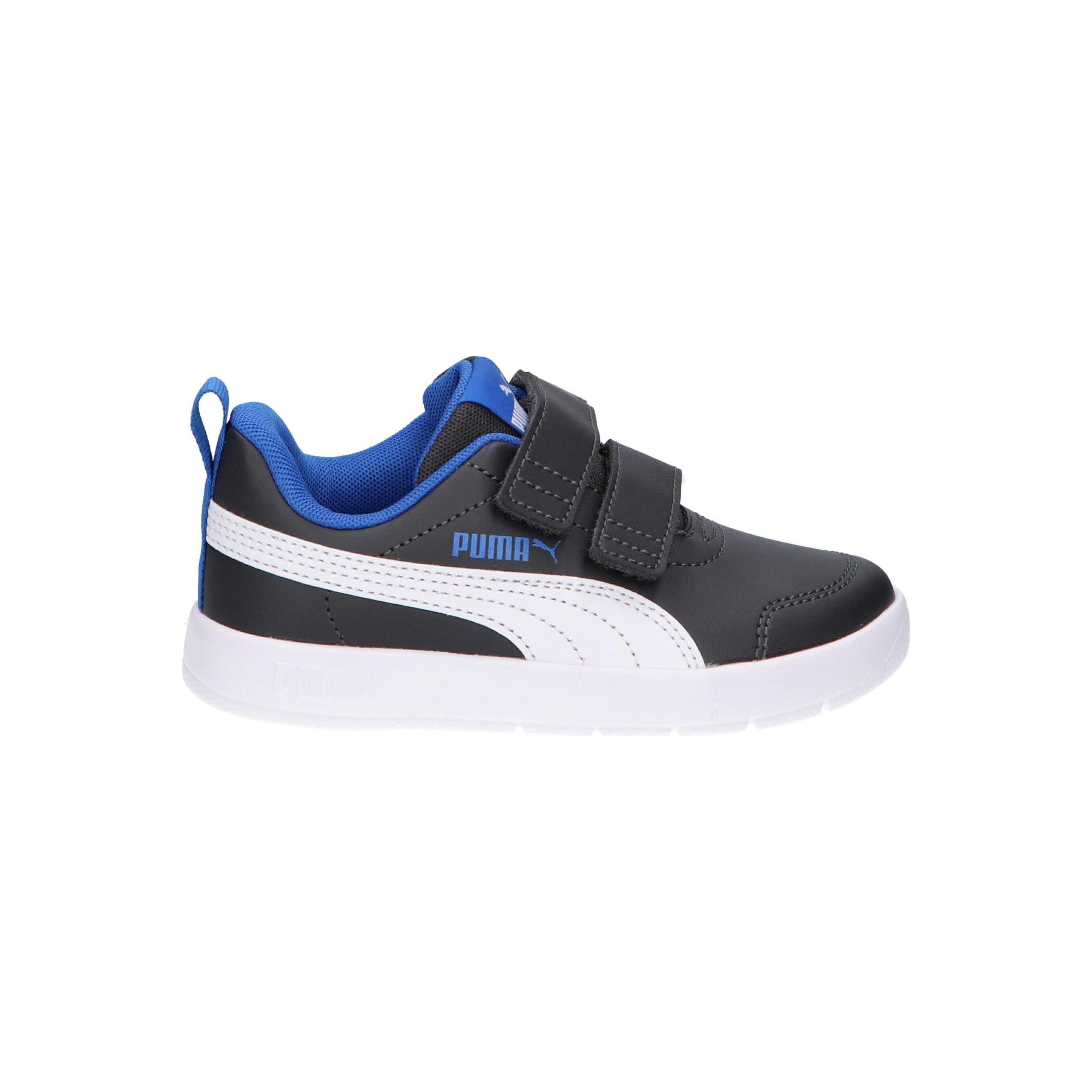 Puma Girls' Casual Sneakers in White, Synthetic Leather Upper, Textile Lining, and Rubber Sole, Ideal for Everyday Wear, Comfortable and Stylish Girl's Shoes.