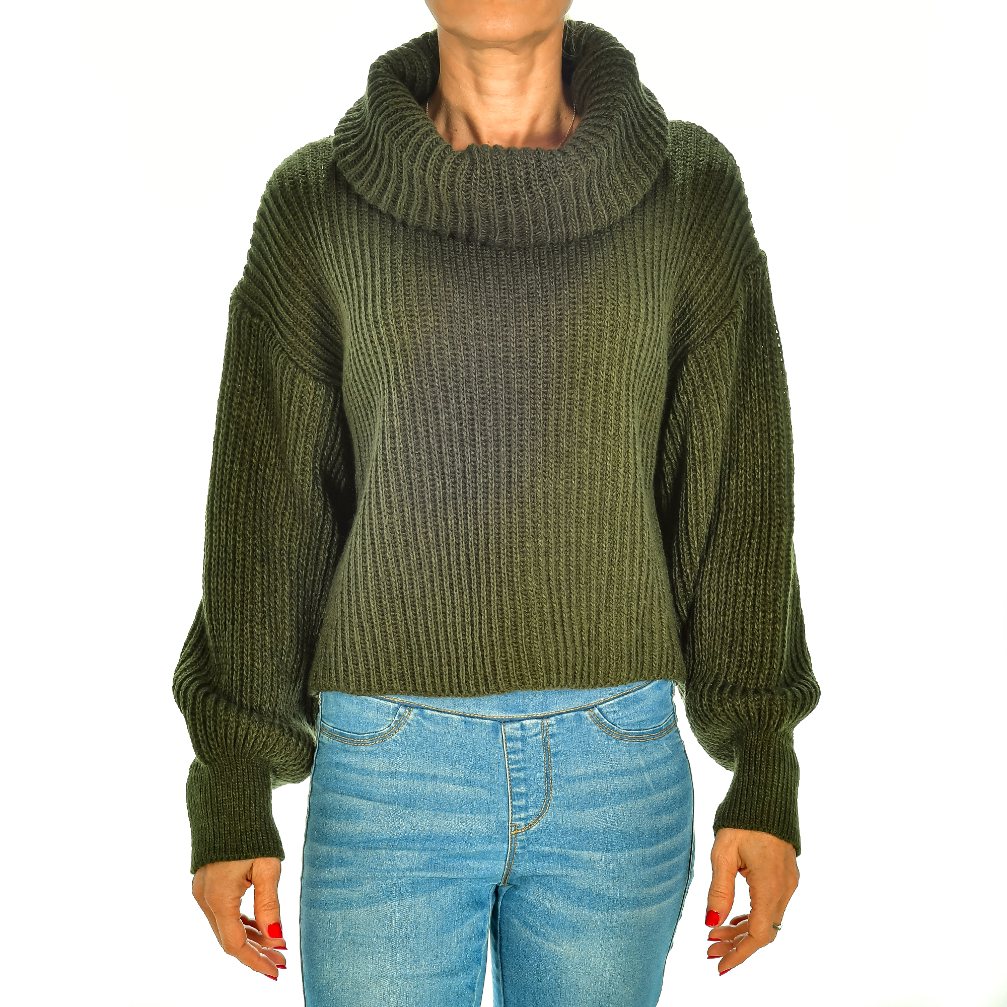 Firenze Artegiani. Jersey cuello vuelto talla única. Made in Italy.