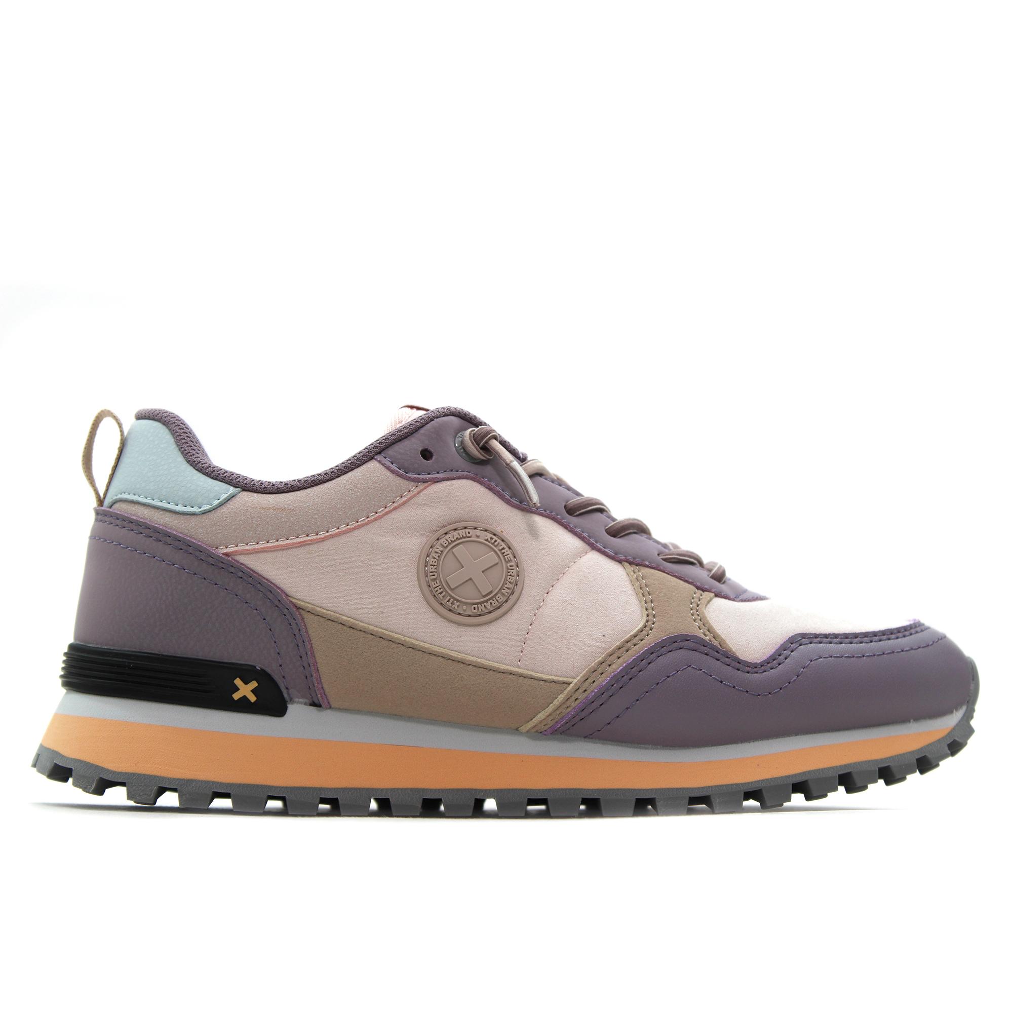 Xti 144156 Zapatilla,deportiva,sneakers con cordón elástico,suela de goma,plantilla extraible,bambas,casual para señora
