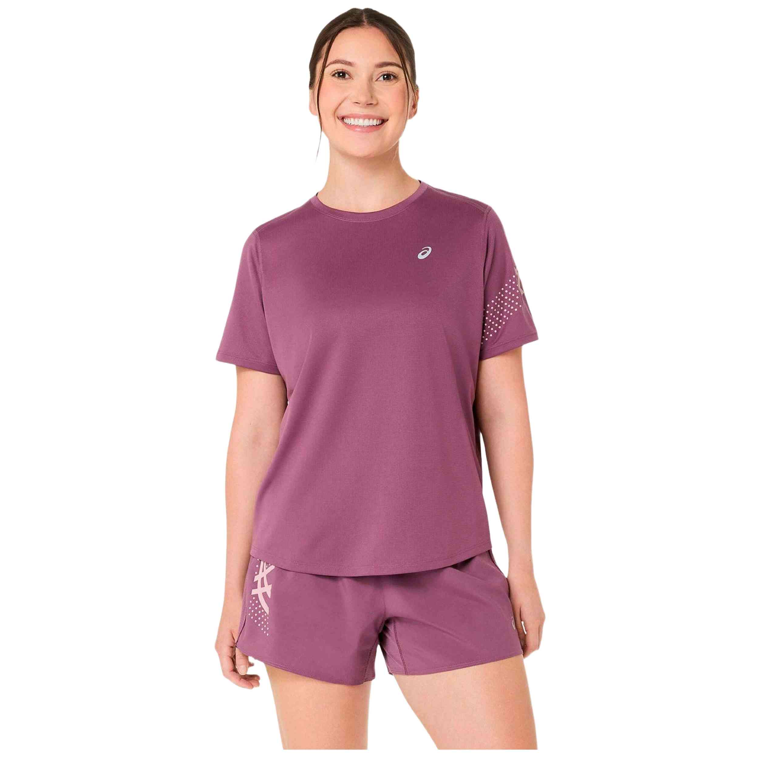 Camiseta De Manga Corta Asics modelo Icon SS Top para Mujer en color Morado