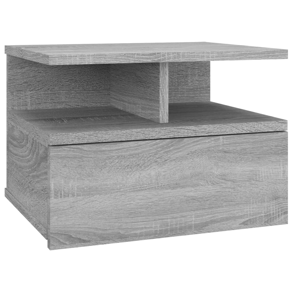 Mesita de Noche Flotante Vidaxl Madera 40x31x27 Cm Blanco