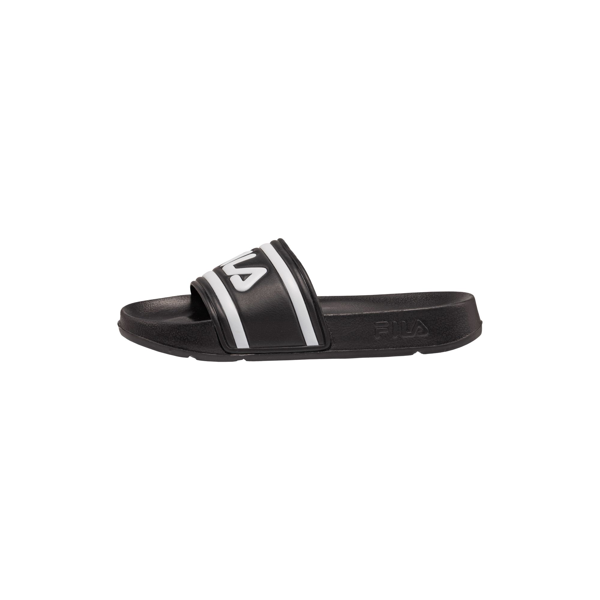 FILA | Chanclas Slide y con Tira para Mujer, Morro Bay y Morro Bay Slipper Wmn, 100% Poliuretano, Exterior Sintético y Forro Textil, Rosa, Negro y Blanco, Logo