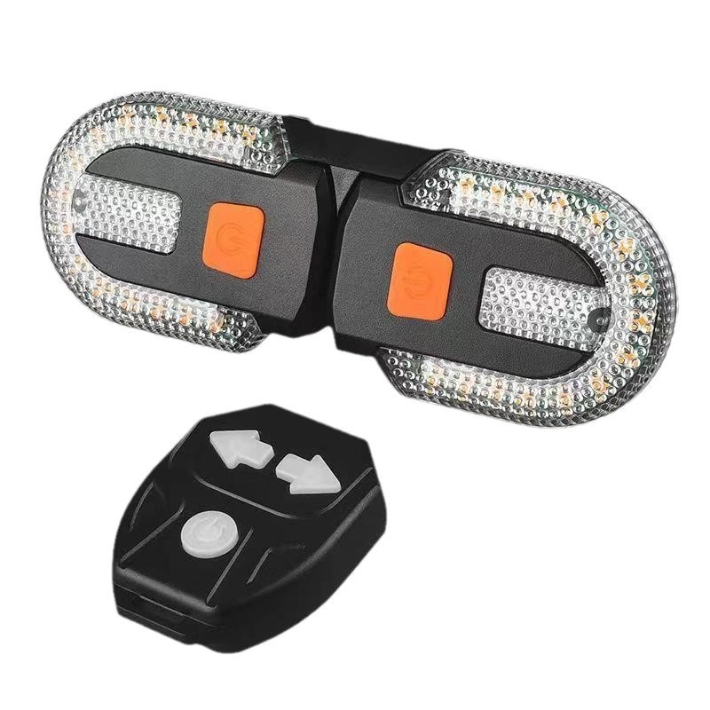 TK Bicycle Turn Signal Light With Wireless Remote, Two Lamp Split Rear Light With Indicator, Usb Rechargeable