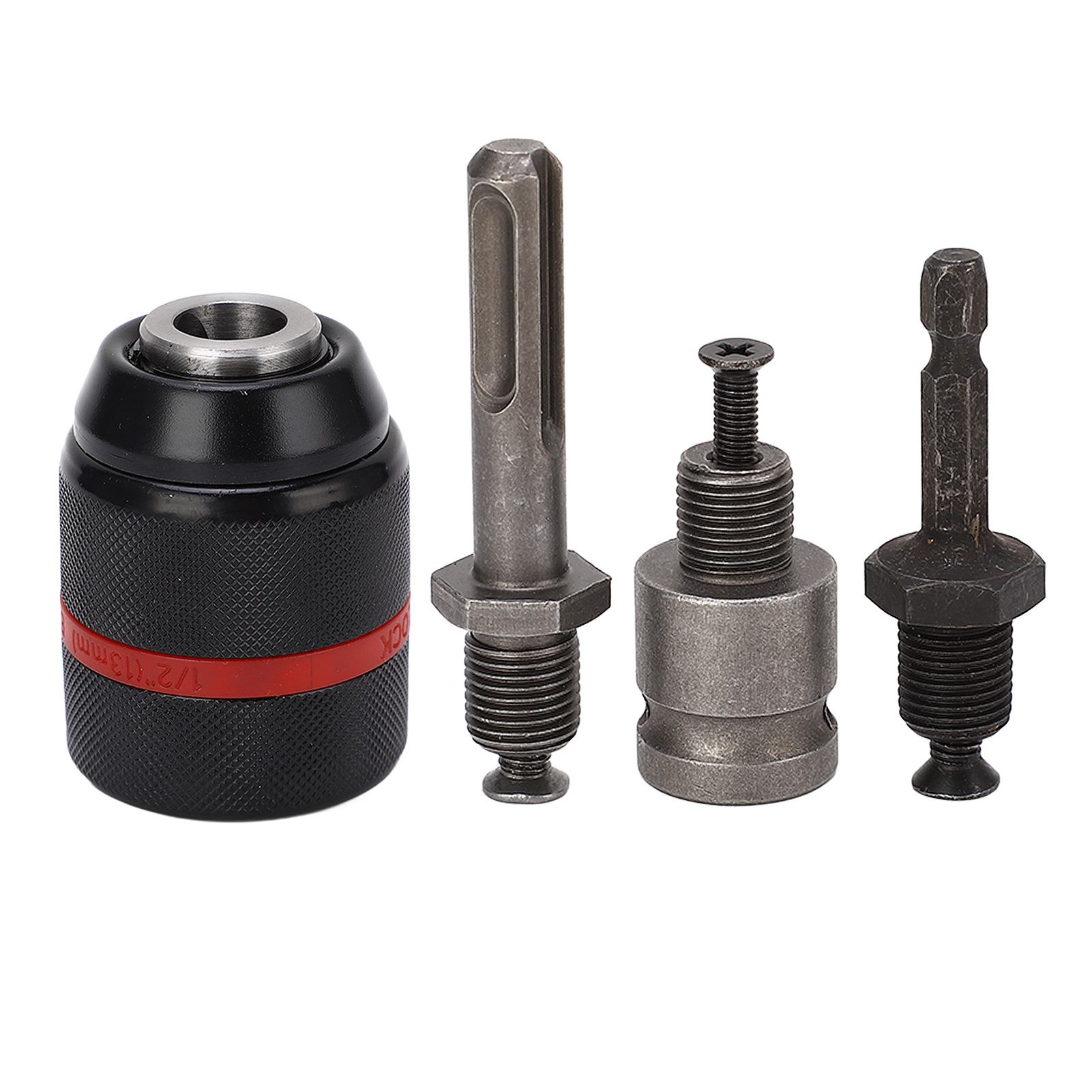 OmHome Portabrocas sin llave autoajustable de 1/2" Rango de sujeción Herramienta de cambio rápido de 2-13 mm