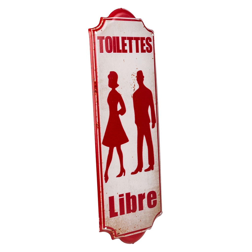 Wonderlust Deco - Placa de metal roja 15x38x1 Multicolor 15x38x1h cm